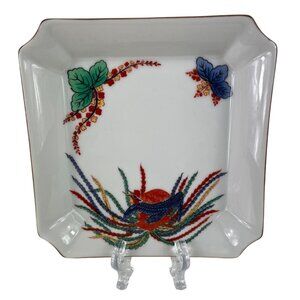 Andrea by Sadek Porcelain Plate Trinket Dish Bowl Colorful Asian Design